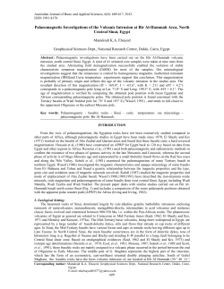 Palaeomagnetic Investigations of the Volcanic Intrusion at Bir Al
