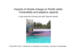Impacts of Climate Change on Pacific atolls