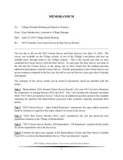 memorandum - Village of Bannockburn