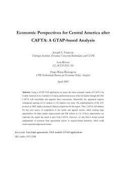 Economic Perspectives for Central America after CAFTA: A GTAP