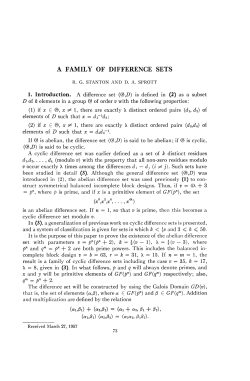 a family of difference sets