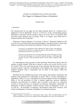 Intervals, Possibilities and Encounters : The