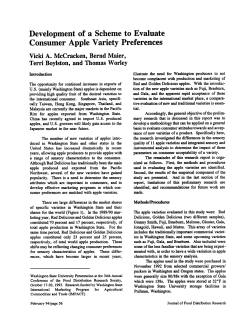 Development of a Scheme to Evaluate Consumer Apple Variety