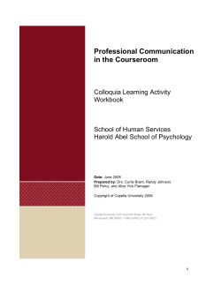 Professional Communication in the Courseroom