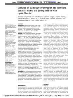 Evolution of pulmonary inflammation and nutritional status in infants