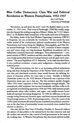 Blue Collar Democracy: Class War and Political Revolution in