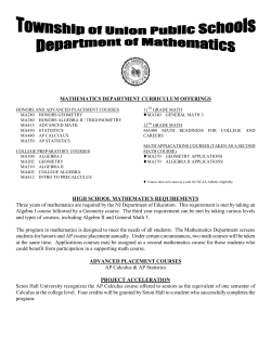 Mathematics Curriculum