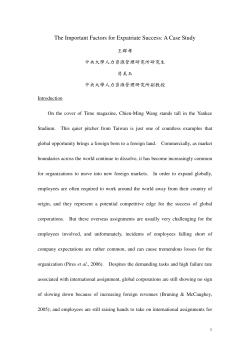 The Important Factors for Expatriate Success