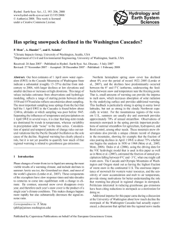 Has spring snowpack declined in the Washington Cascades?