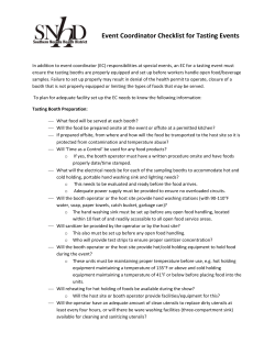 Event Coordinator Checklist for Tasting Events