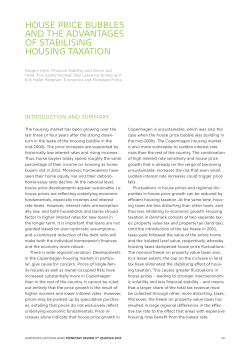 house price bubbles and the advantages of stabilising housing