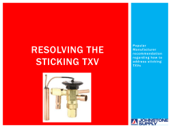 Sticking TXVs and proper action to resolve
