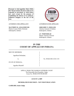 Milton Medsker v. State of Indiana