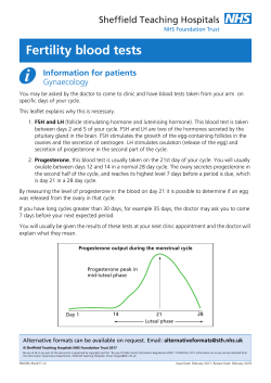 Fertility blood tests - Sheffield Teaching Hospital