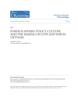 policy, culture, and the making of love and war in vietnam
