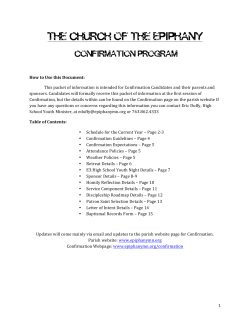 Confirmation 2016-2017 Handbook
