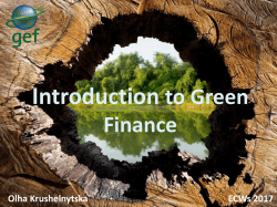 Introduction to Green Finance