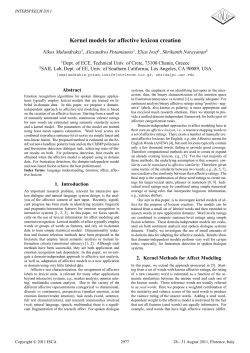 Kernel Models for Affective Lexicon Creation