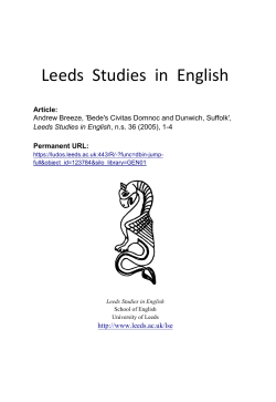 Leeds Studies in English - Digital Library
