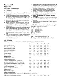 Dept 18F Dairy Goats