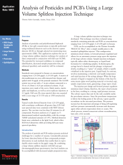s Using a Large Volume Splitless Injection Technique