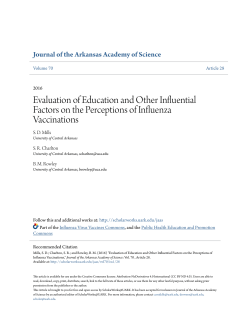 Evaluation of Education and Other Influential Factors on the