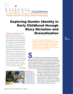 Exploring Gender Identity in Early Childhood through Story