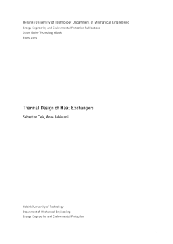 Thermal Design of Heat Exchangers