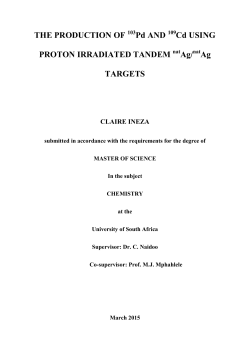 Ag TARGETS - Unisa Institutional Repository