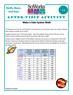 after-Visit Activity Earth, Moon, and Stars