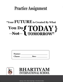 Class : V - Bhartiyam International School