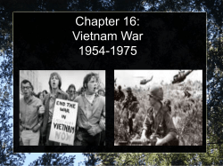 Chapter 16: Vietnam War 1954-1975