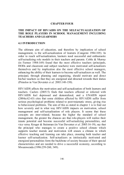 chapter four the impact of hiv/aids on the selfactualization of the role