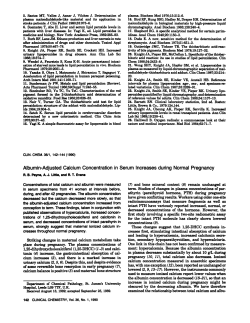 Albumin-Adjusted Calcium Concentration in