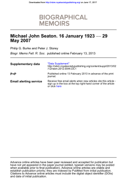 Print - Biographical Memoirs of Fellows of the Royal Society