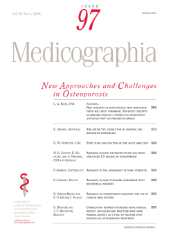 New Approaches and Challenges in Osteoporosis