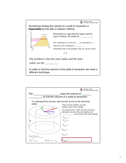 Our problem is that the outer radius and the inner radius use the