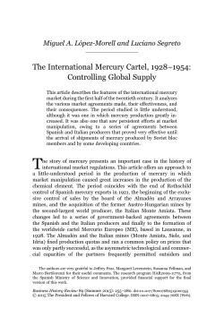 The International Mercury Cartel, 1928&ndash;1954