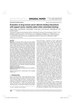 Evaluation of drug&ndash;human serum albumin binding