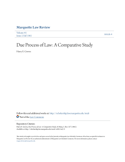 Due Process of Law: A Comparative Study