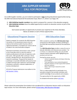 Supplier Proposal - Awards and Recognition Association
