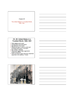 Ch. 26: United States in a Troubled World, 1920&ndash;1941
