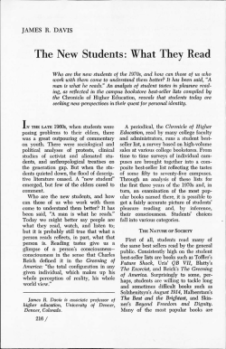 The New Students: What They Read