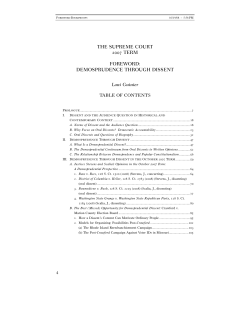 Foreword: Demosprudence Through Dissent