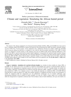 Climate and vegetation: Simulating the African humid period