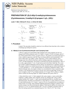 Preparation of (S)-2-Allyl-2-methylcyclohexanone (Cyclohexanone