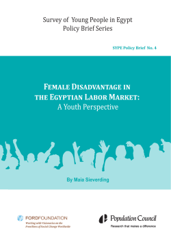 Female disadvantage in the Egyptian labor market: A youth