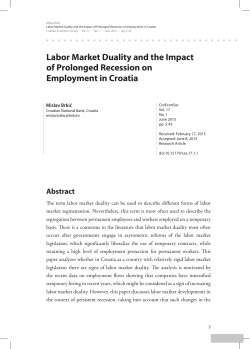 Labor Market Duality and the Impact of Prolonged Recession on
