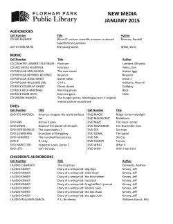 NEW MEDIA JANUARY 2015