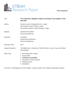 Analysis and Design of the Kingdom Tower Piled Raft